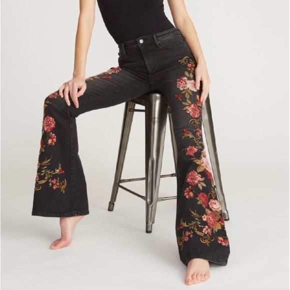 LAST SZ 25!! Driftwood Black Swan Farrah Flare Jeans - Picture 1 of 7